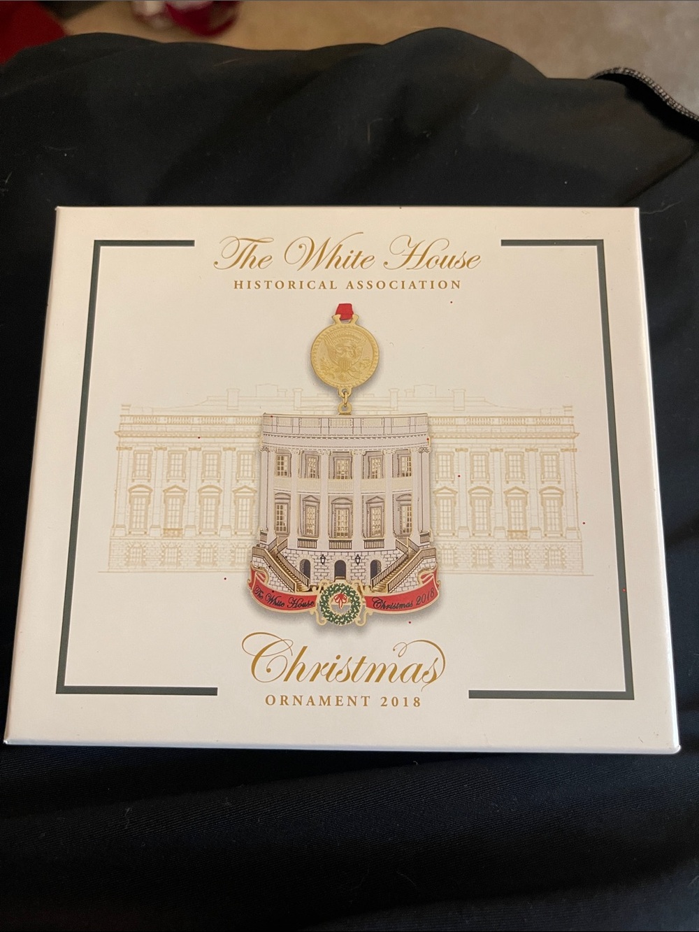 The White House Historical Association Christmas Ornament 2018 - White & Gold